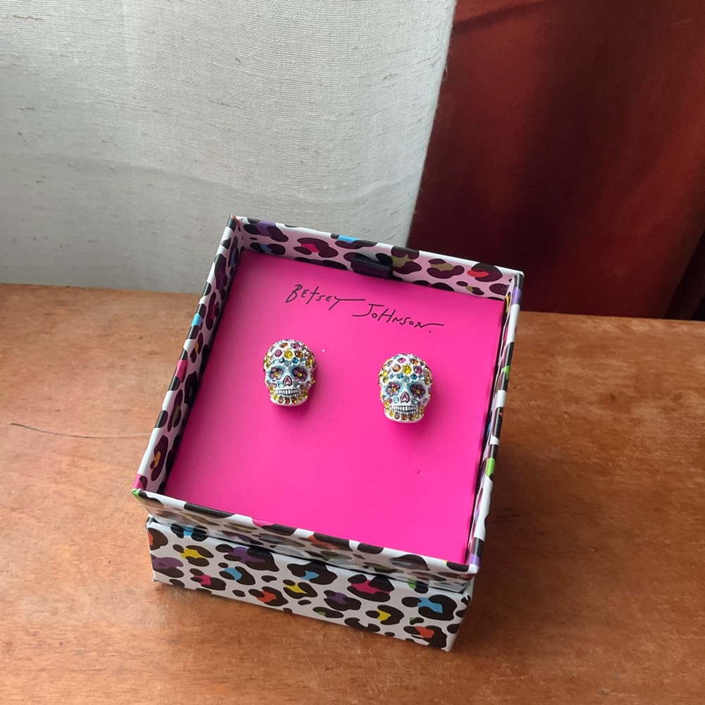 Betsey Johnson Sugar Skull Earrings Collectors Item